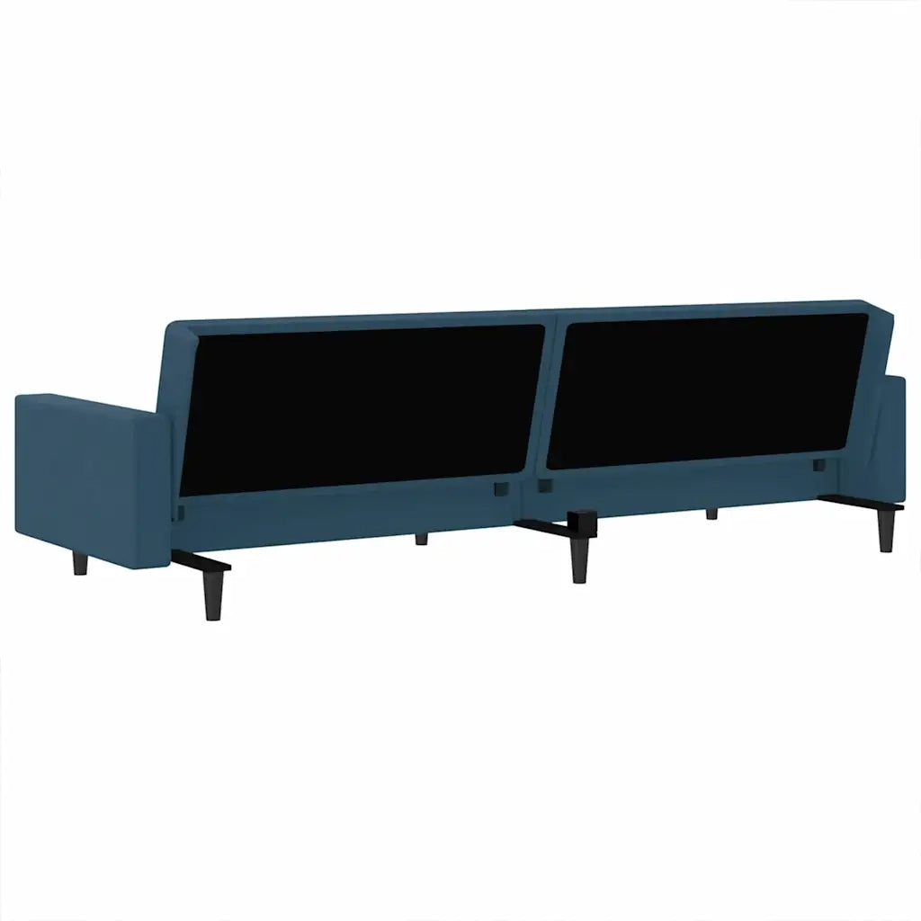 Divano Letto a 2 Posti-Sofa Letto 2 Posti-Daybed Blu in Velluto 190202