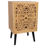 Tavolino in legno marrone 42x36.5x71