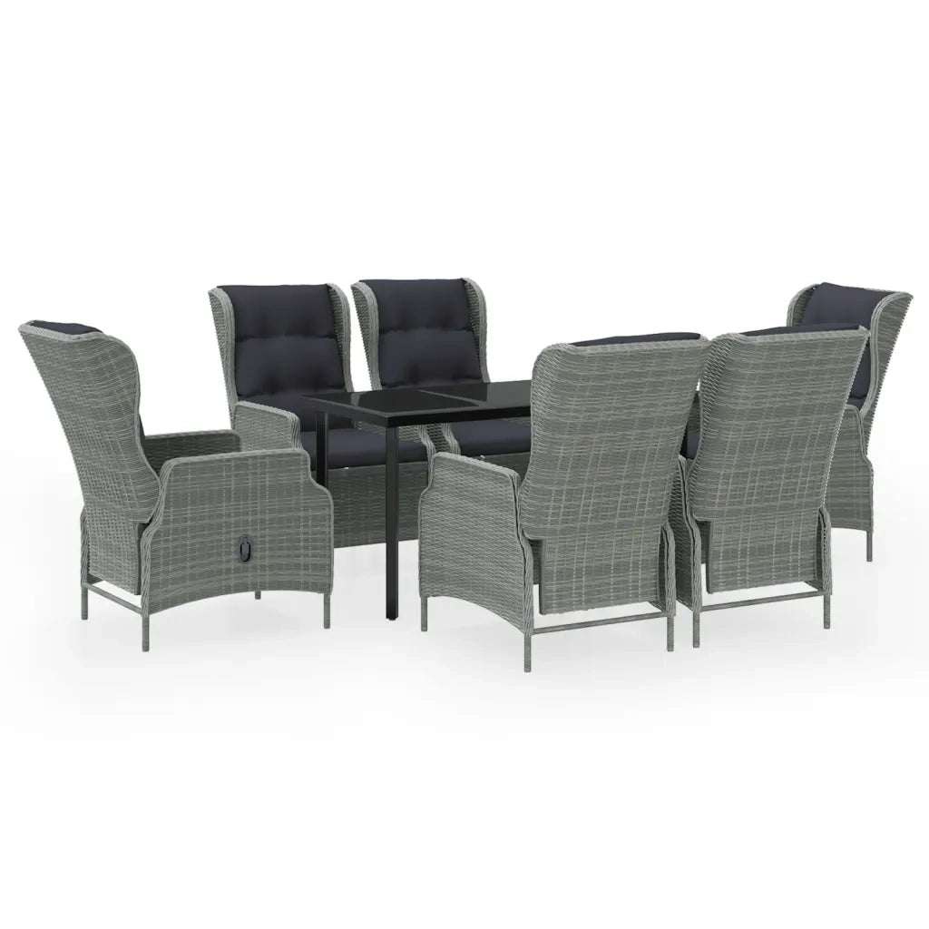 Set da Pranzo da Giardino 7 pz Grigio Chiaro 3099646