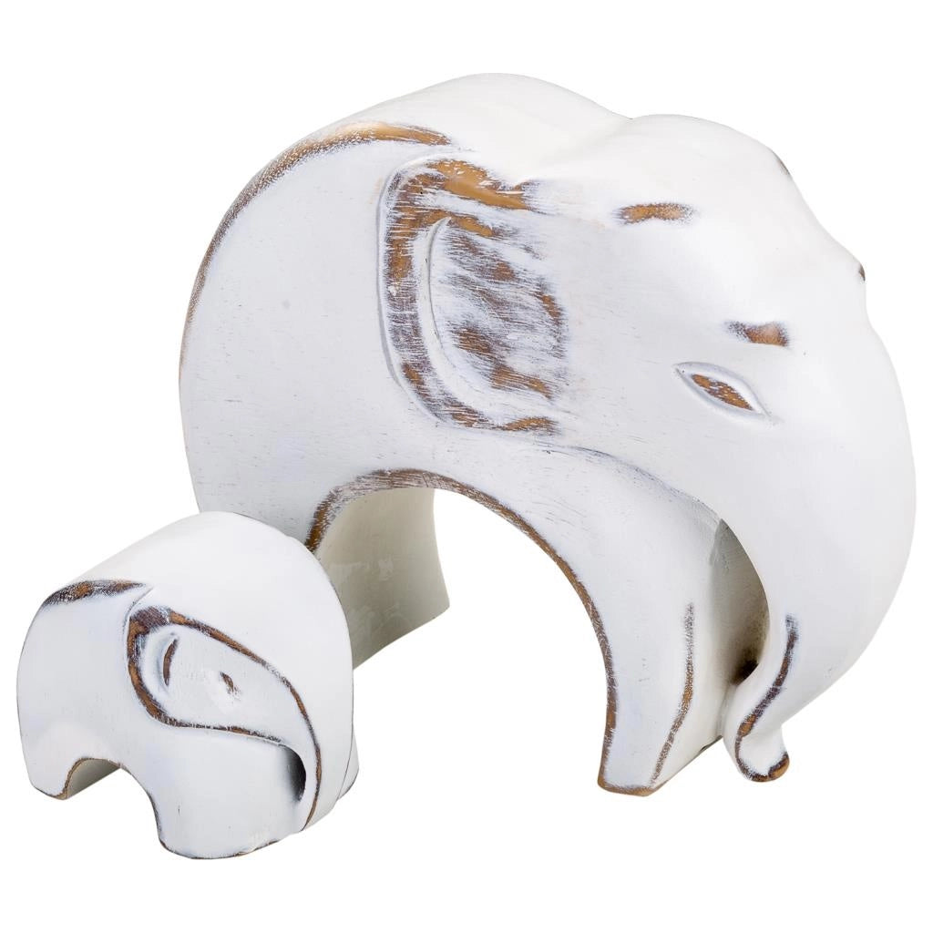Figura elefante bianco 25,5x8,5x21,5h