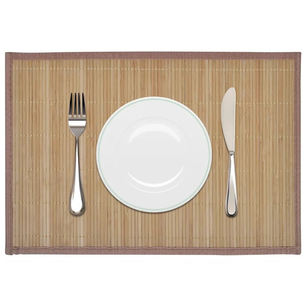 6 Tovagliette di Bamboo 30 x 45 cm Marrone CFW6687692