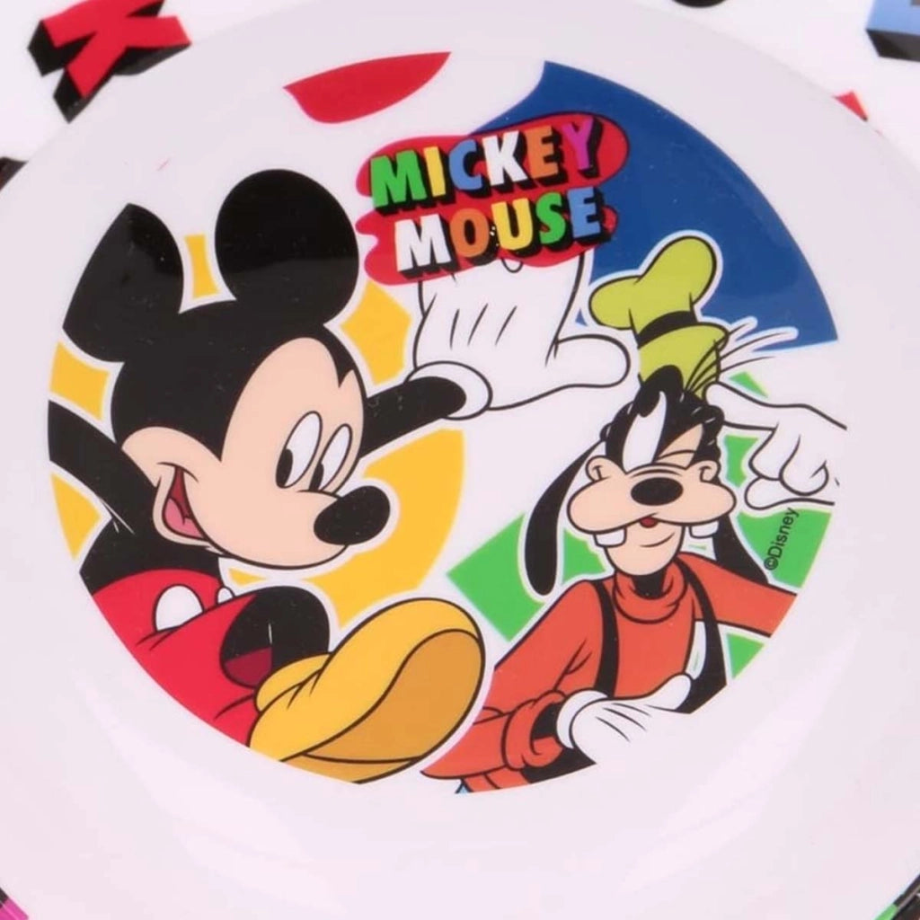 Piatto per bambini in plastica alimentare senza BPA Bianco Mickey Mouse