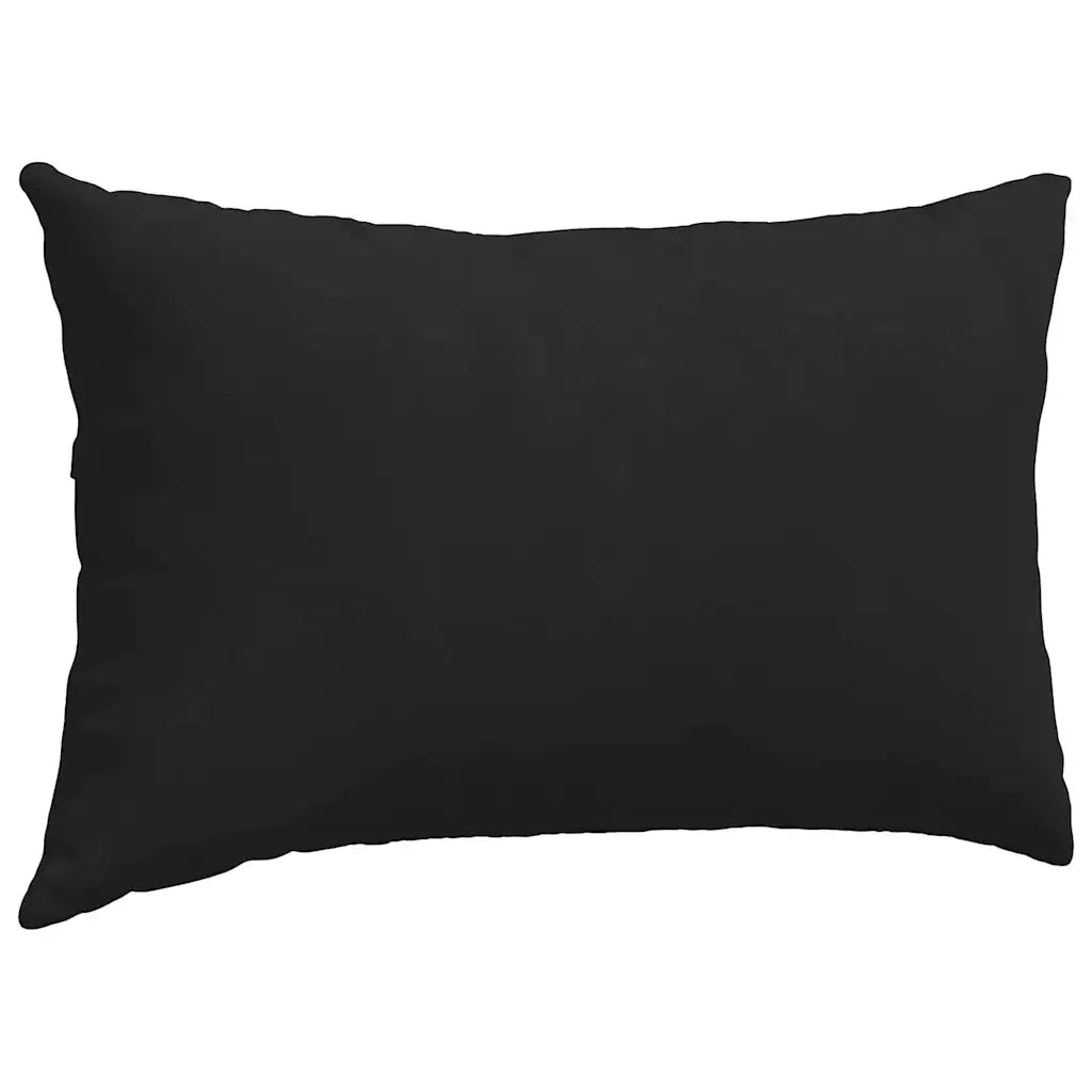 Cuscini da Divano 2 pz | Cuscini per sedie Nero 50 x 30 cm Tessuto