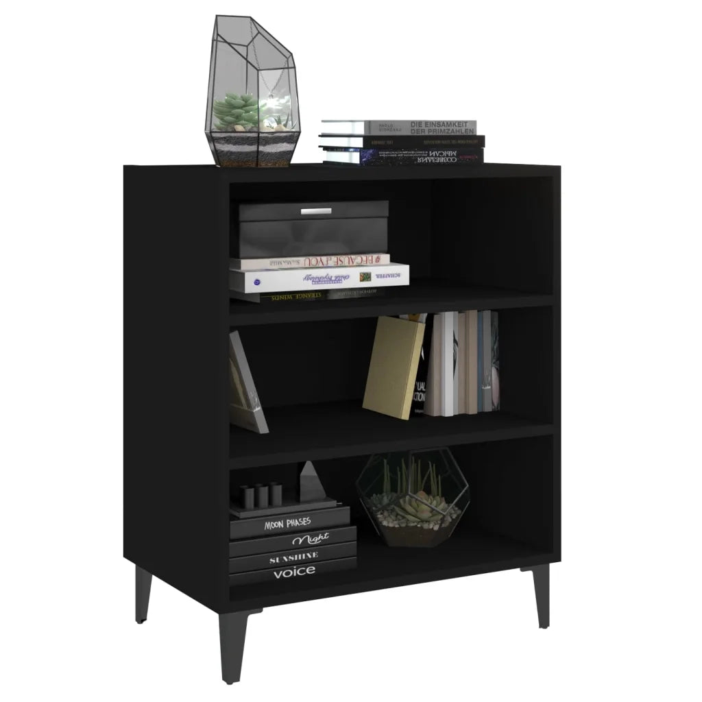 Credenza Nera 57x35x70 cm in Legno Multistrato 806059