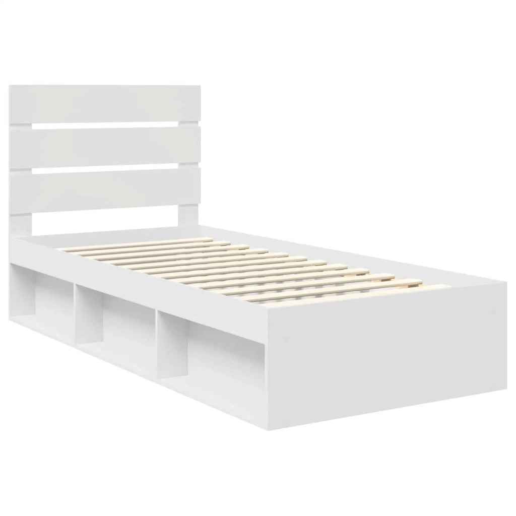 Struttura del letto Bianco 90 x 190 cm Pino massello 3411792