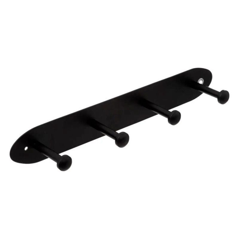 Appendiabiti 4 ganci metallo nero