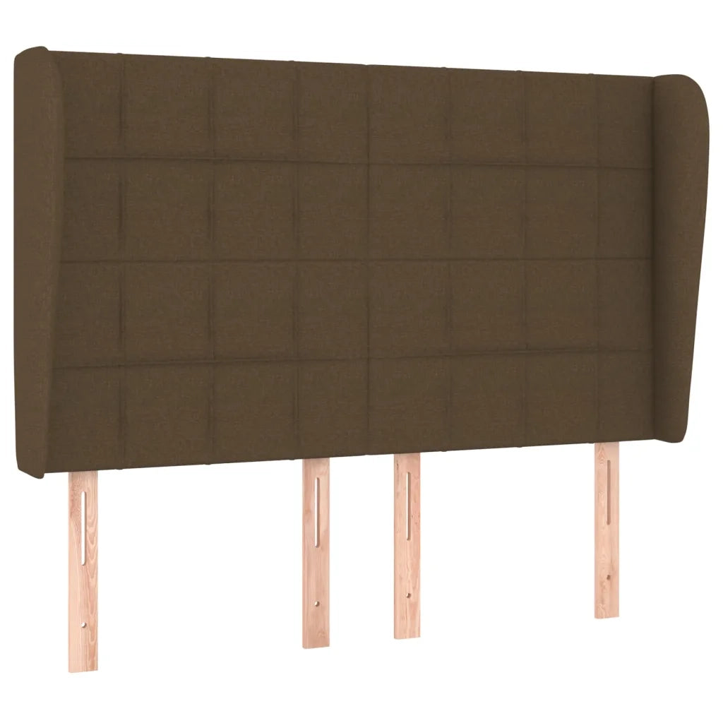 Giroletto a Molle con Materasso Marrone Scuro 140x200cm Tessuto