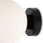 Maytoni Applique Minimalista Basic Form 1 luce E14 nera metallo diffusore bianco
