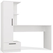 Set scrivania + scaffale COSMO bianco