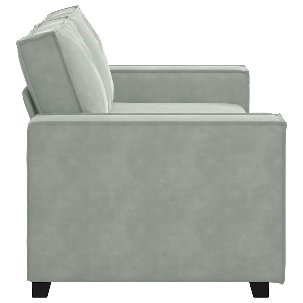 Divano a 2 Posti-Sofa 2 Posti Grigio Chiaro 140 cm in Velluto 543286