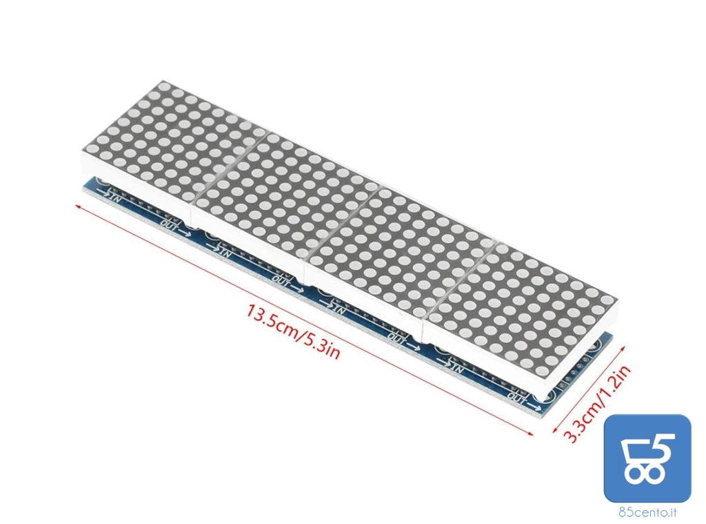 4 in 1 LED DOT Matrix Modulo Display MCU Control kit fai da te con 5 pin Line