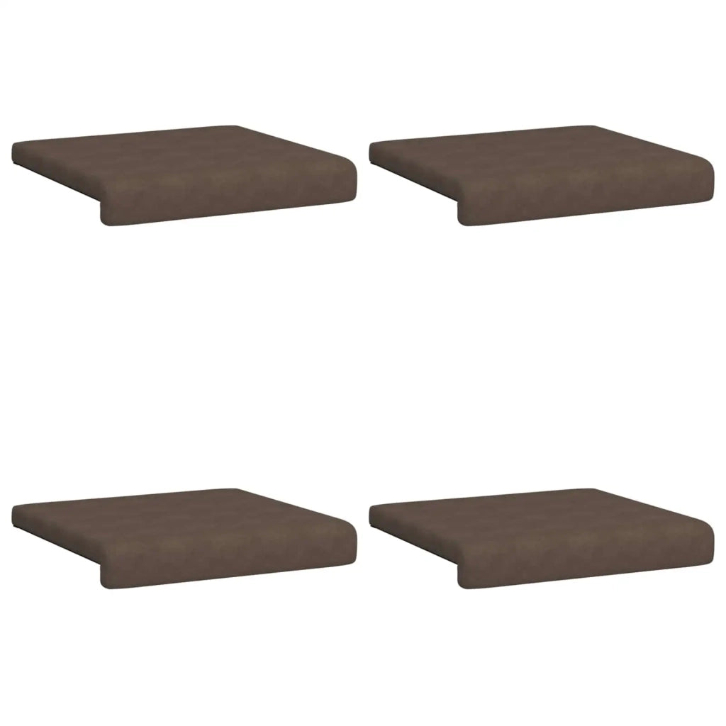 Cuscino per panchina 4 pcs Microfibra Marrone Profondità 35 cm 42043128