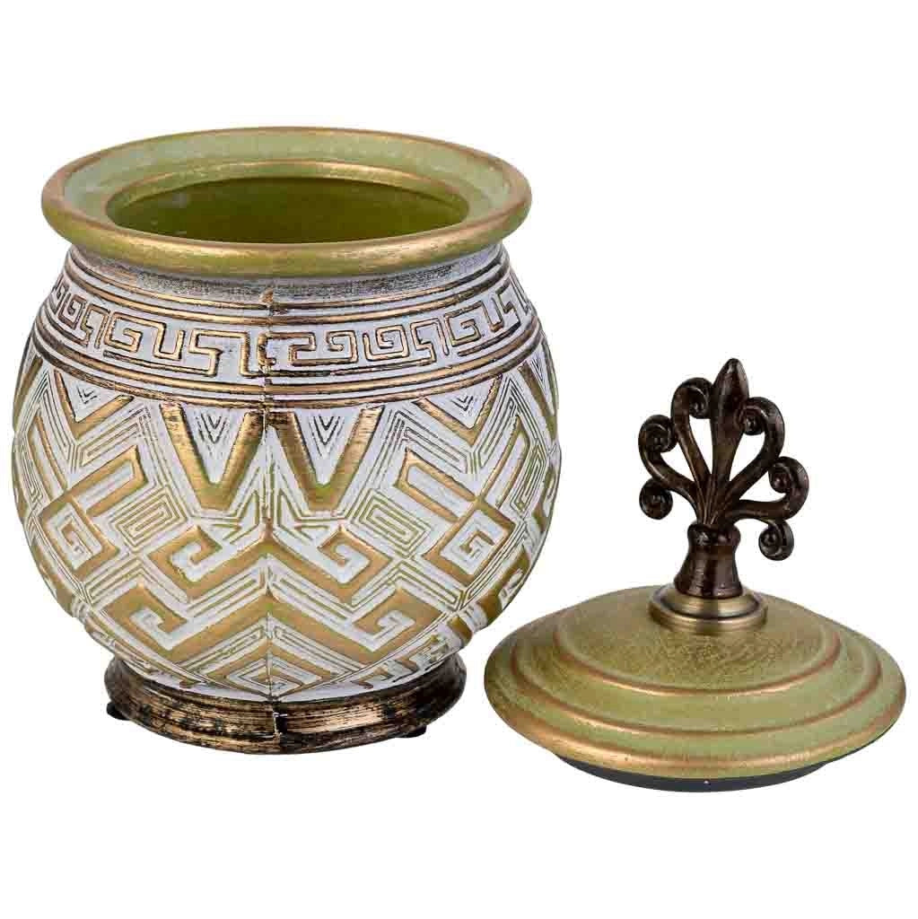 Vaso in ceramica verde, D15x27h cm