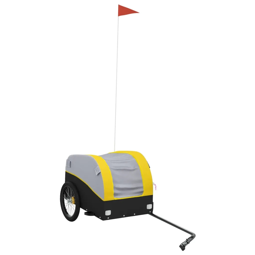 Rimorchio da Bici Nero e Giallo 30 kg in Ferro CFW9125492