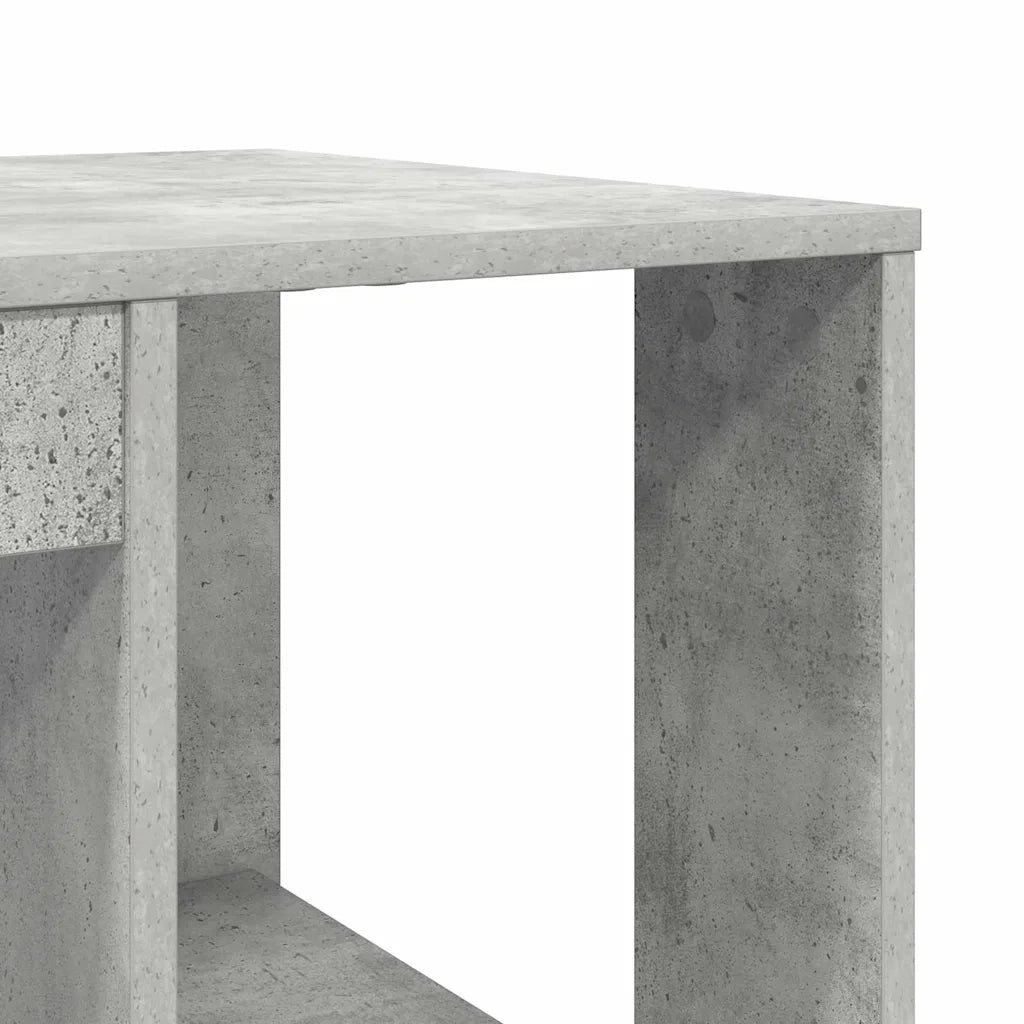 Scrivania | Tavolo da Ufficio Grigio cemento 130 x 50.5 x 75 cm Legno multistrato