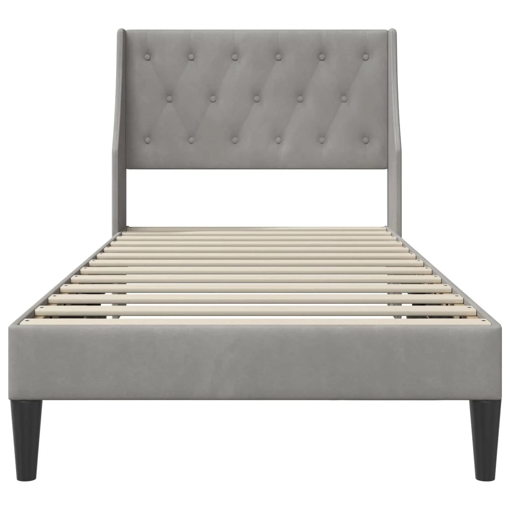 Struttura del letto Grigio chiaro 80 x 200 cm Velluto 42027388