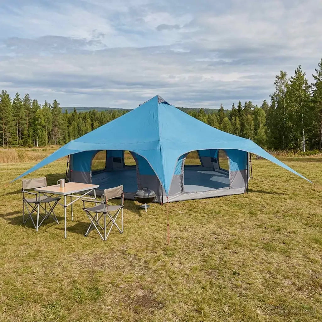 Tenda Familiare Blu 18 Persone