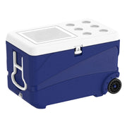 Deluxe Icebox Keep Cold Ghiacciaia Portatile con Ruote Blu 80L