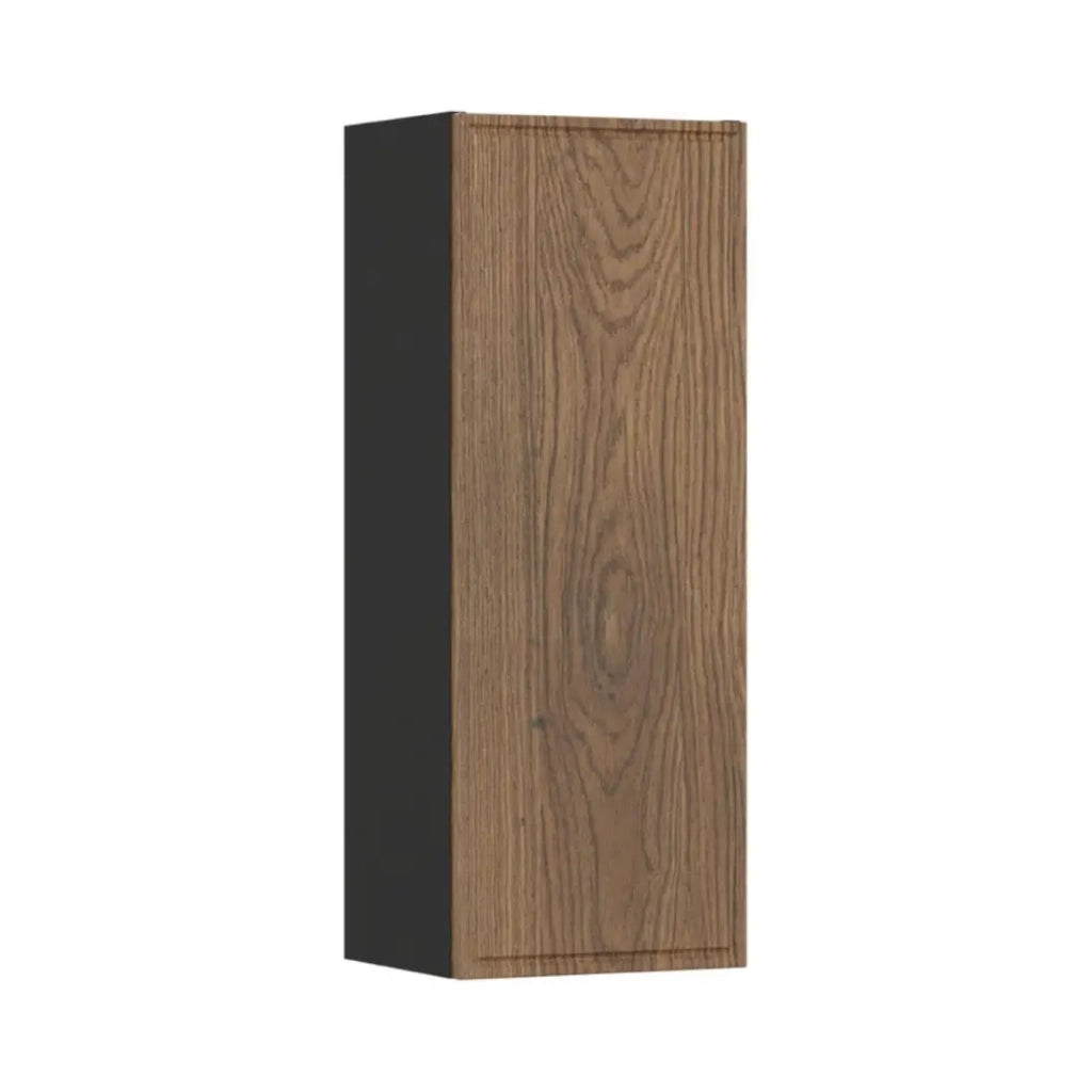 Mobile da bagno SAVIA 80 cm marrone e nero – 1 porta