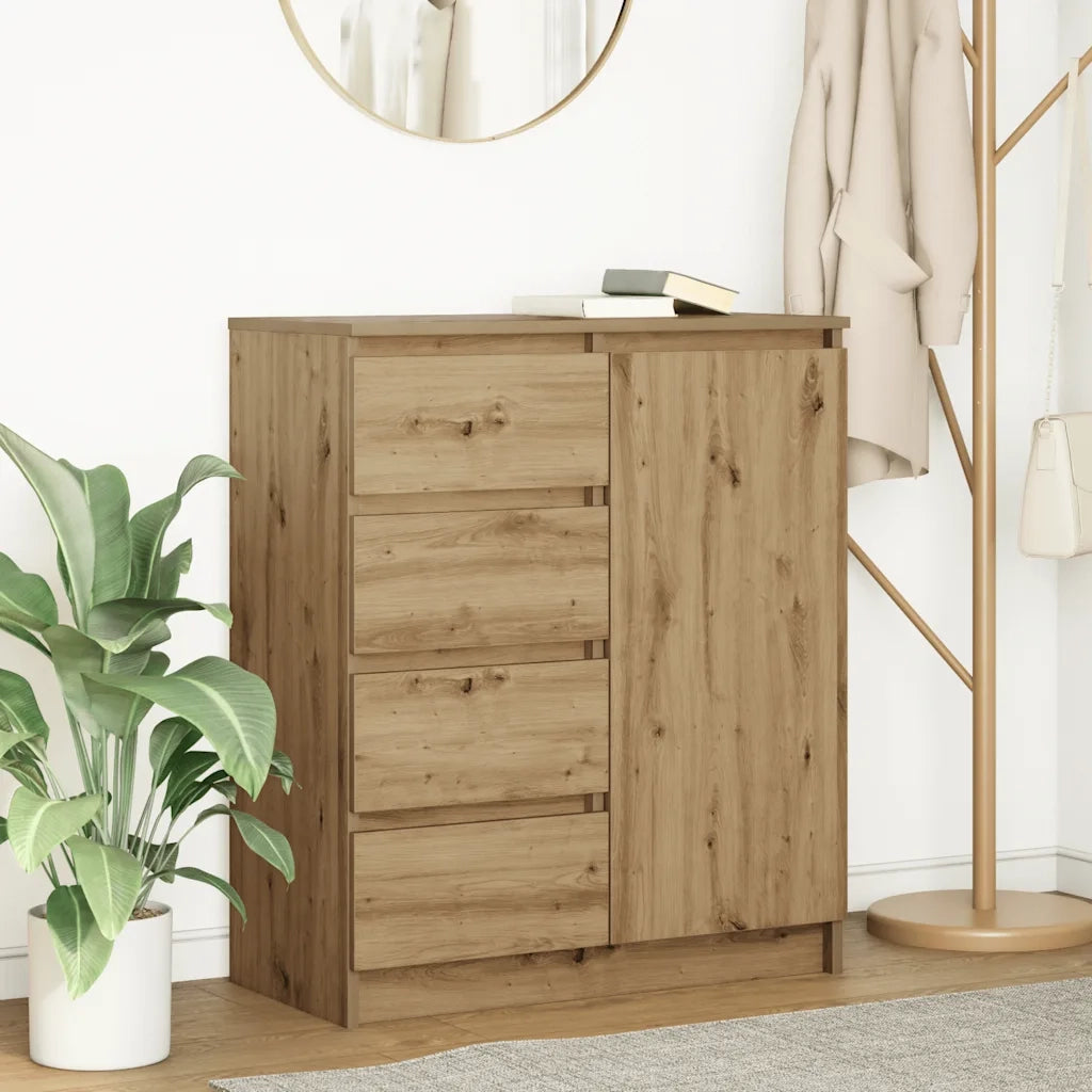Credenza con Cassetti-Buffet-Armadio da cucina Rovere Artigianale 71x35x84 cm Truciolato