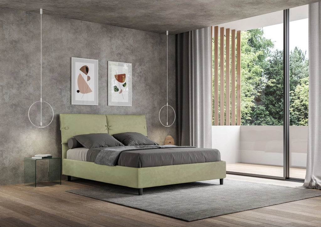 Letto Matrimoniale 160x210 cm Senza Rete Sleeper Tè verde