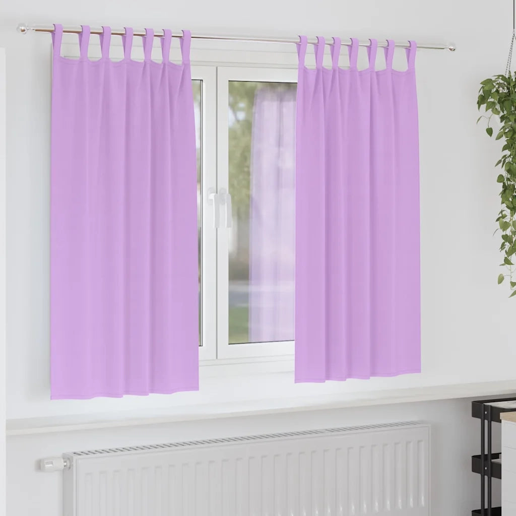 Tende Blackout con Anelli 2 pcs Viola 175 x 140 cm Poliestere 4107599