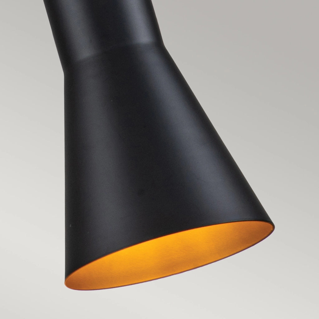 Lampada a sospensione Etoile Art Déco nera Ø13 Elstead