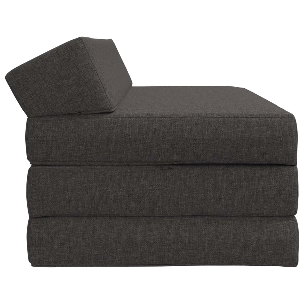 Divano Letto Pieghevole Grigio Scuro 120 x 60 x 49 cm Tessuto 900035