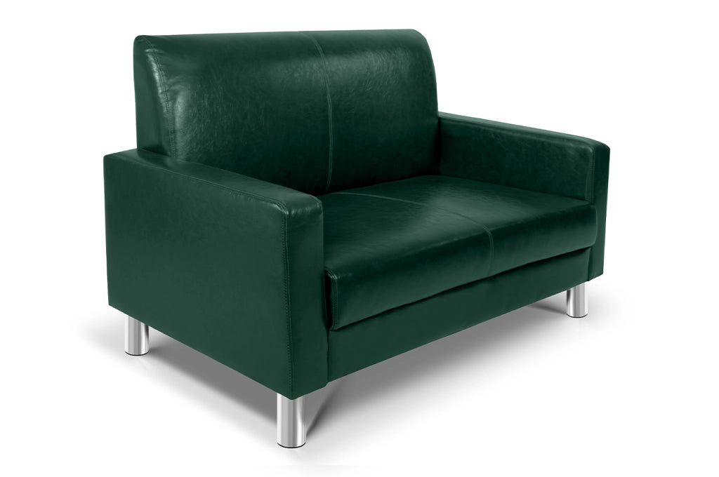 Divano 2 posti in ecopelle verde abete - Charlie DI-CHA38PU