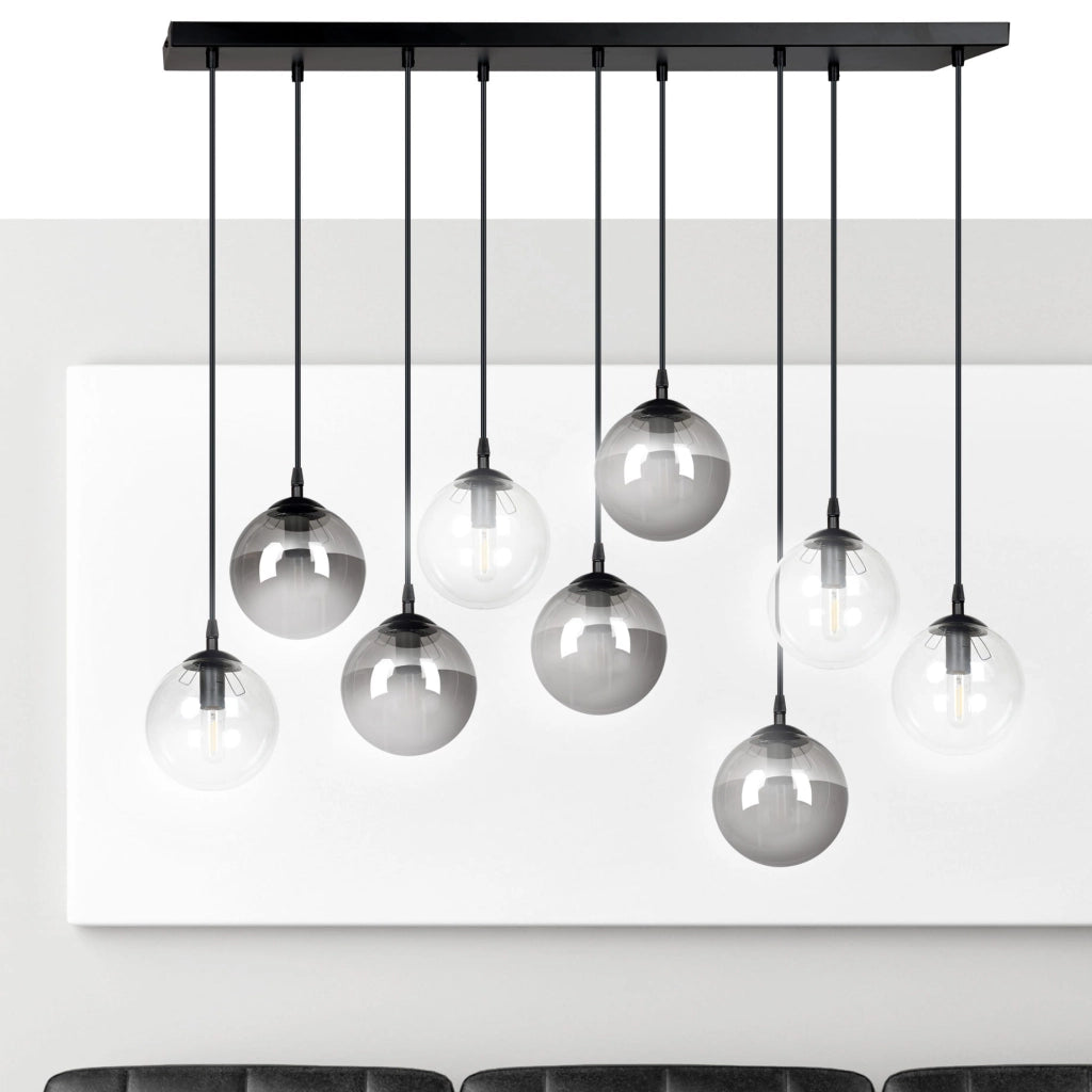 Lampadario Emibig COSMO 9 luci E14 nero multicolor