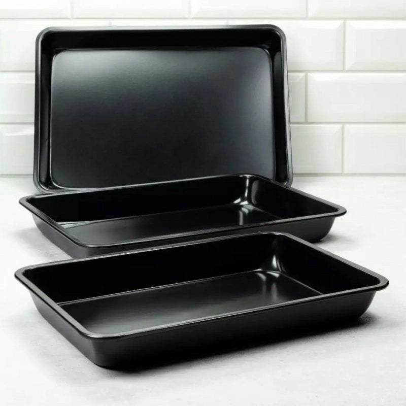 Kinghoff KH-4199 Set di 3 teglie rettangolari antiaderenti