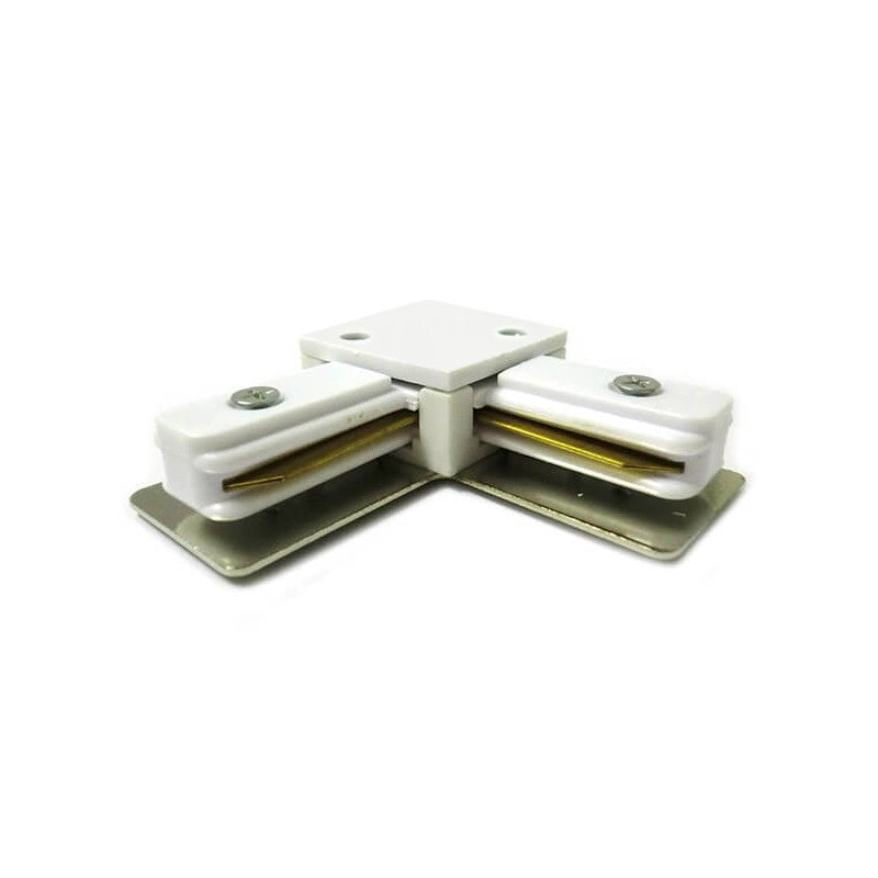 Connettore angolare bianco binario monofase giunto connessione ad L angolo 90 COLORE BIANCO
