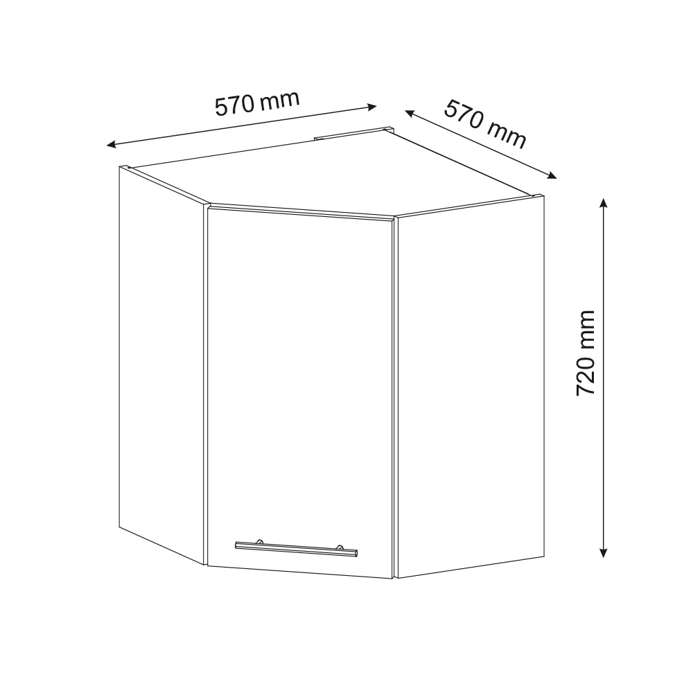 Vicco Mobile angolare da cucina Quercia dorata 57 cm