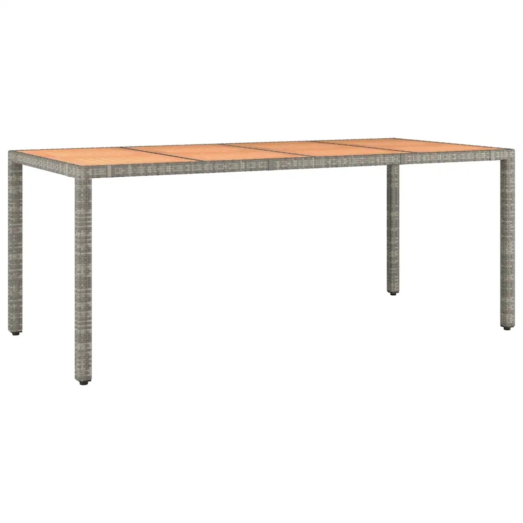 Set Bistrò da Giardino 9 pz con Cuscini in Polyrattan Grigio 3277162