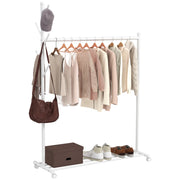 Appendiabiti con ruote e ripiano ¨C Minimal ¨C Bianco 120x43x171 cm