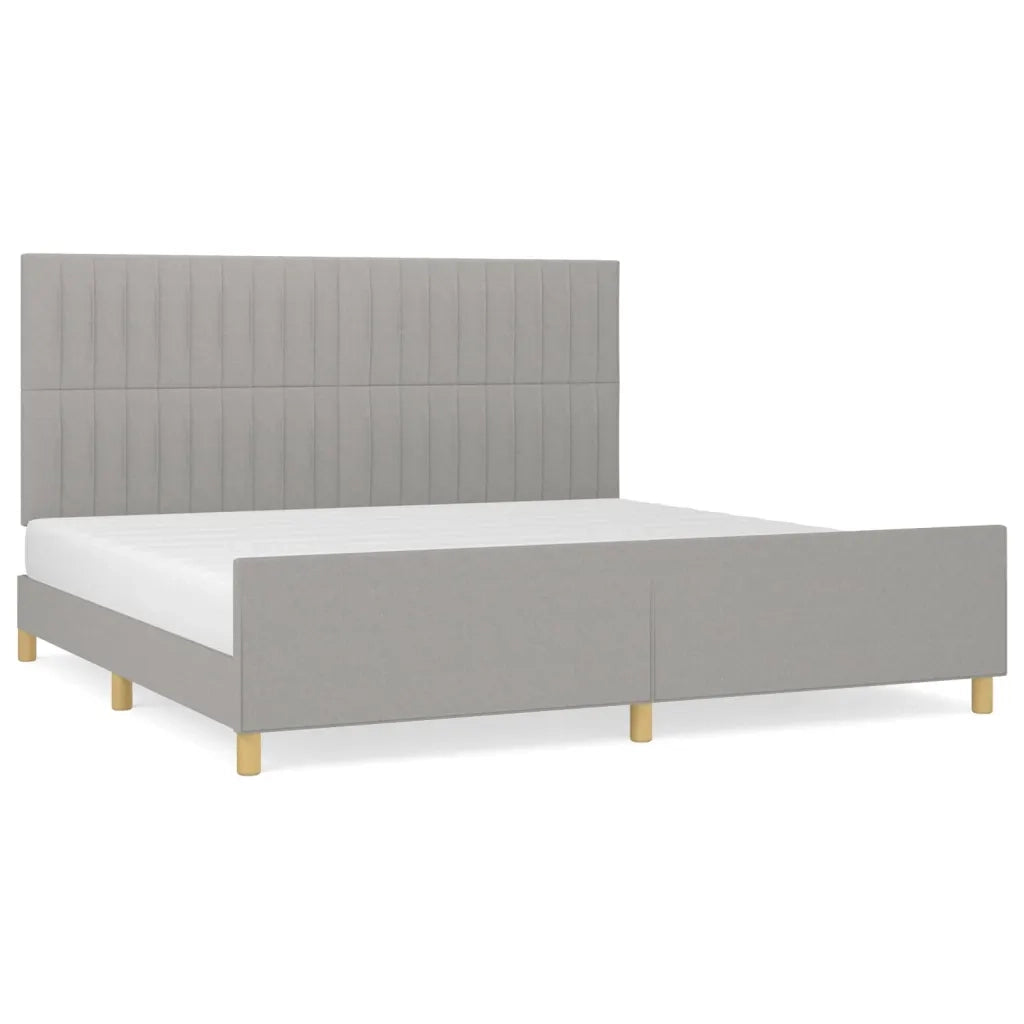 Giroletto senza Materasso Grigio Chiaro 200x200 cm Tessuto