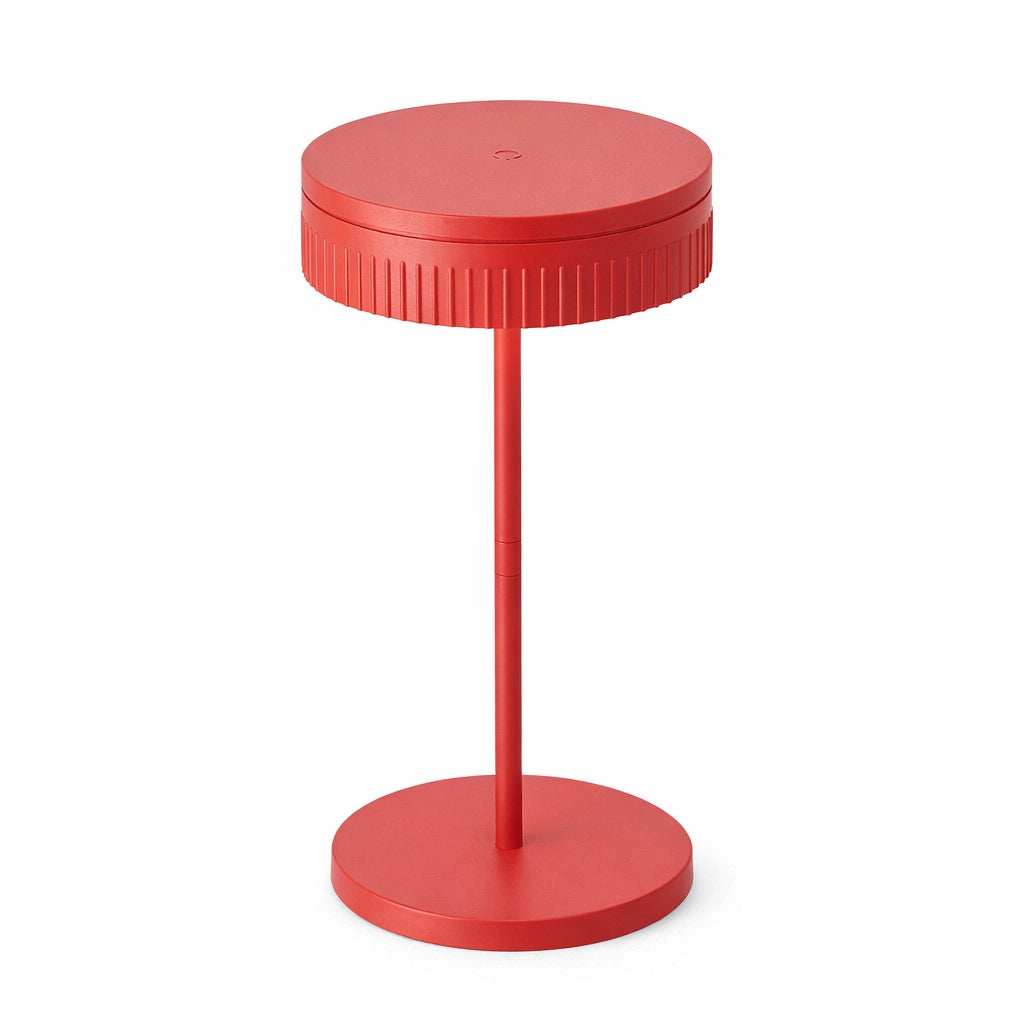 LAMPADA DA TAVOLO LED RICARICABILE TOUCH USB 2000MAH DESIGN MODERNO ROSSO LPT146
