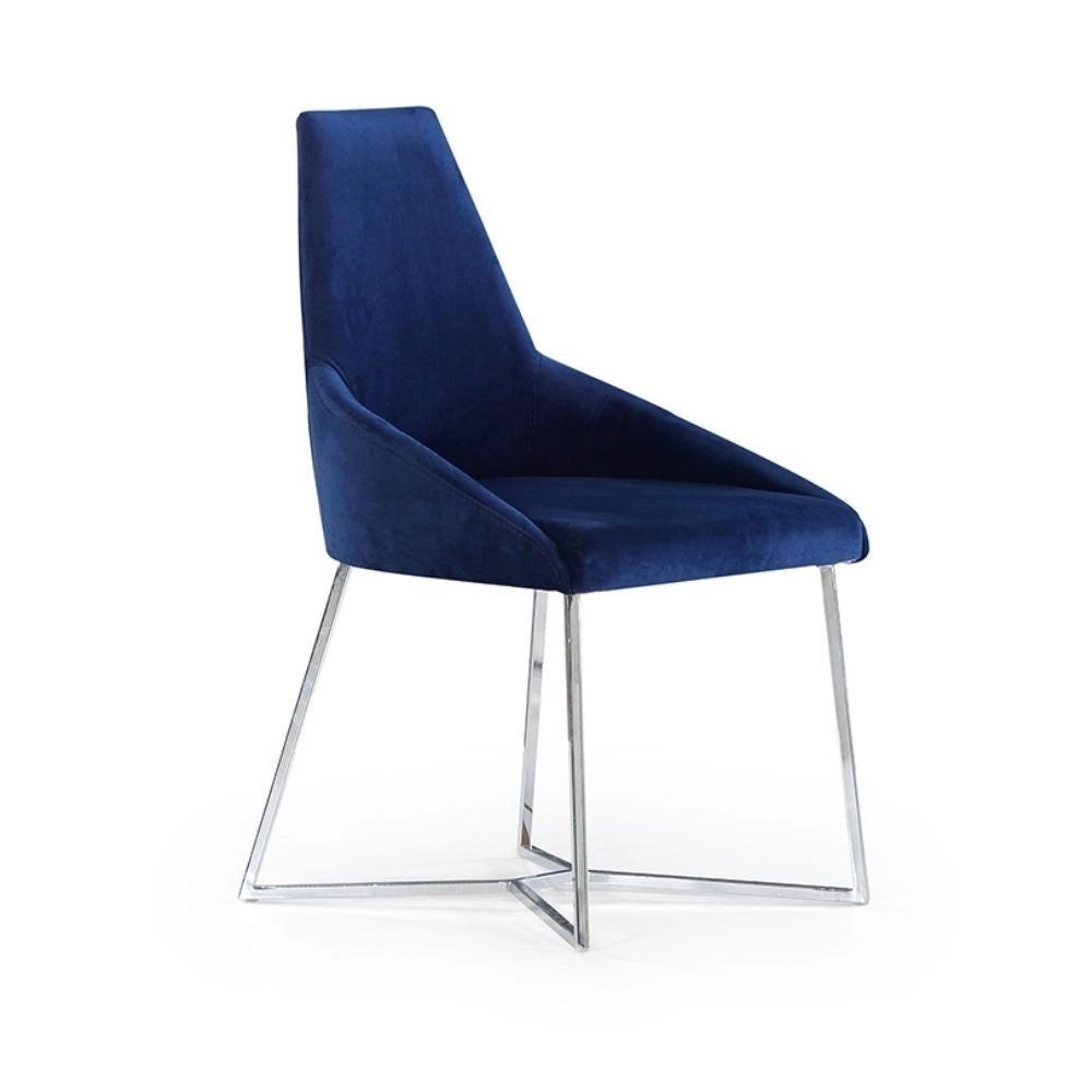 Set 2 sedie tessuto Enzio colore blu parliament
