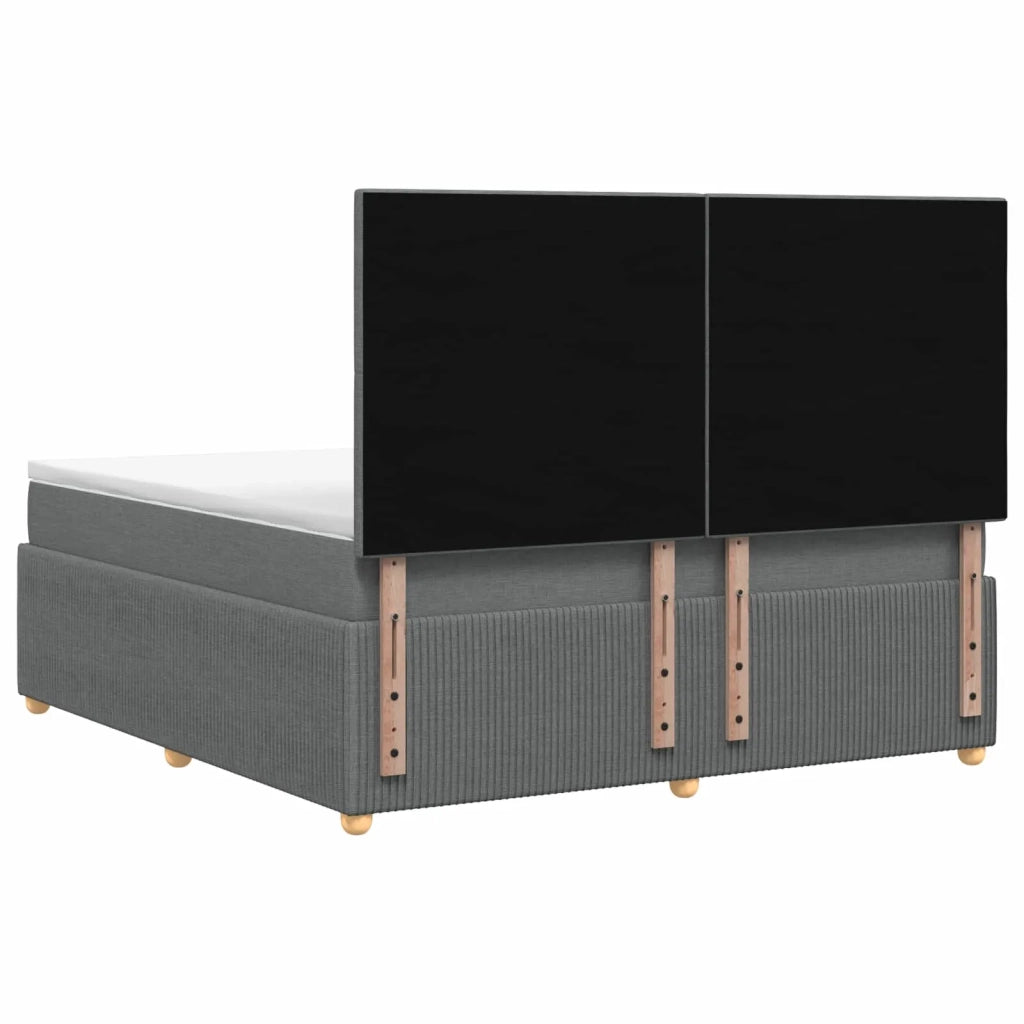 Letto box spring con materasso Grigio Scuro 160 x 200 cm 3454432