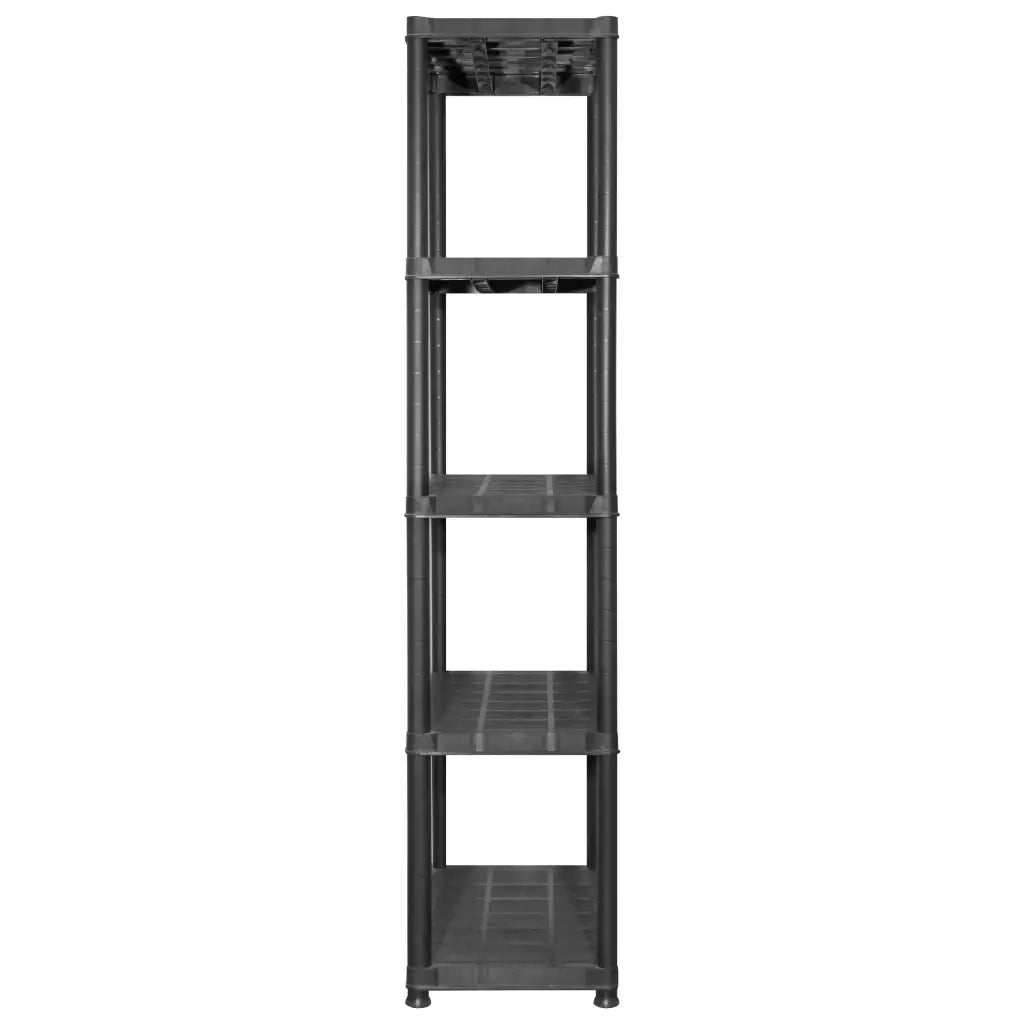 Scaffale a 5 Ripiani Nero 284x38x170 cm in Plastica 3059860