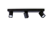 Lampada Da Soffitto Rudy Pl3 Square Nero Ideal-Lux