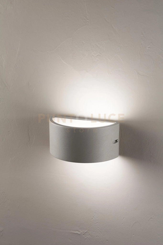 APPLIQUE LINUS SILVER 1 LUCE ATTACCO E27 L.25CM BIEMISSIONE IP44