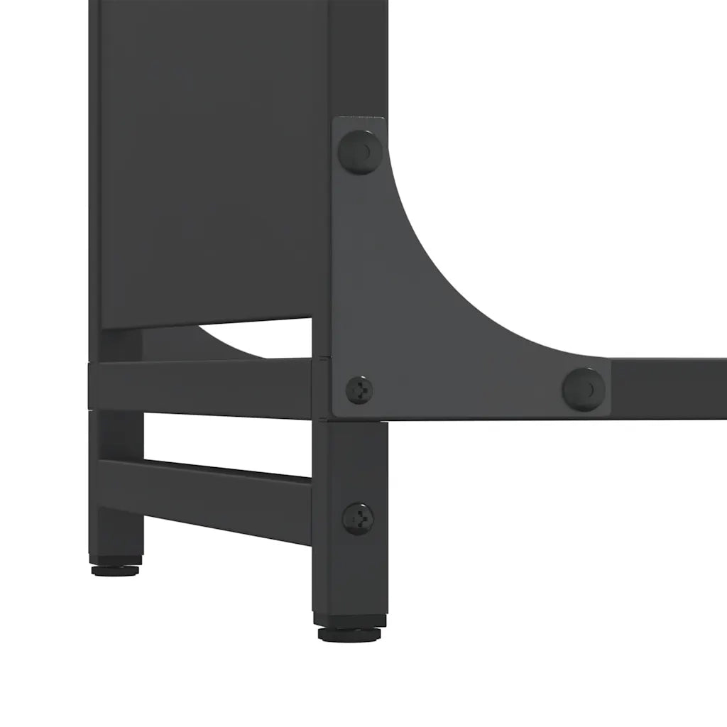 Rastrelliera per Legna da Ardere Nera 44x28x65 cm CFW3766901