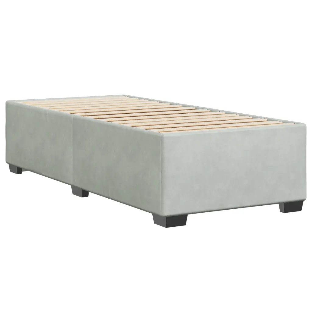 Giroletto senza Materasso Grigio Chiaro 90x190 cm Velluto 3284601