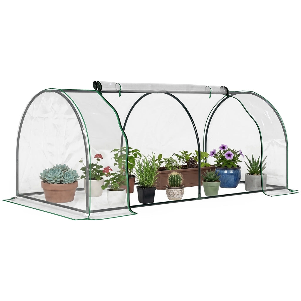 Serra da Giardino ¨C Minimal ¨C 200x100x80 cm Acciaio PVC Trasparente