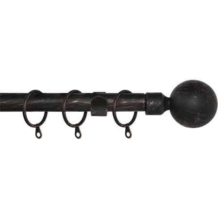 SCORRITENDA A STRAPPO 'SFERA' 120/210 cm - Nero/Argento