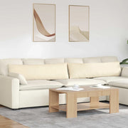Cuscini da Divano 2 pz-Set di 2 Cuscini per Sofa Crema 145 x 40 cm Tessuto in Cords 934144