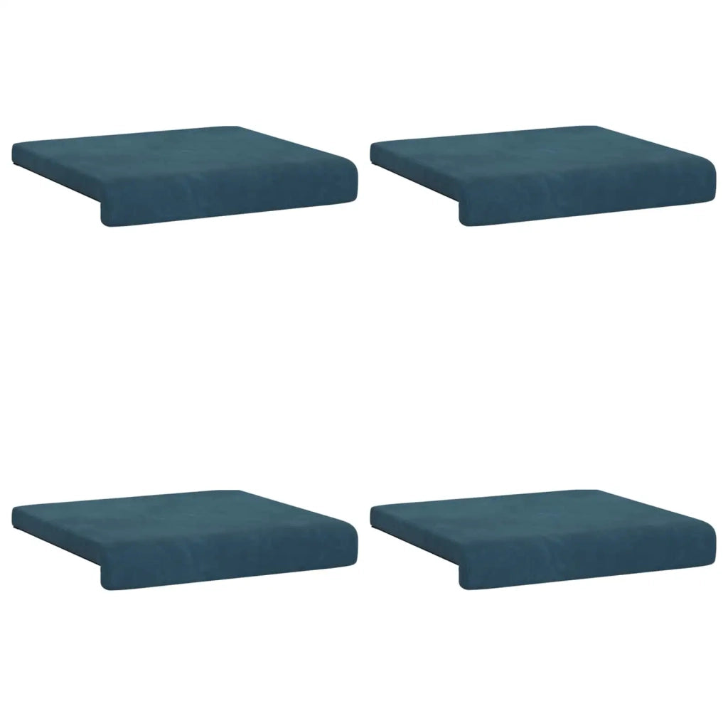 Cuscino per panchina 4 pcs Velluto Blu Profondità 35 cm 42043107