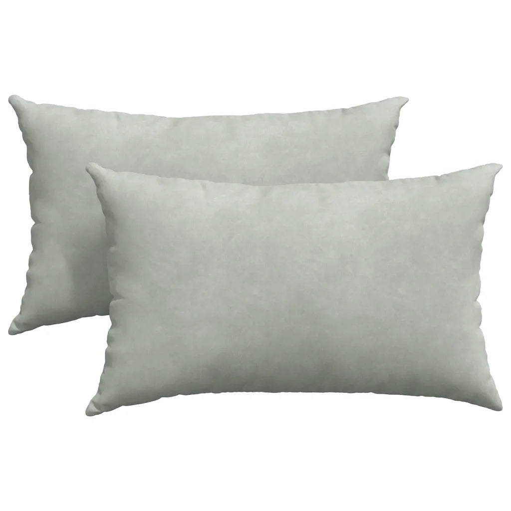 Cuscini da Divano 2 pz-Set di 2 Cuscini per Sofa Grigio chiaro 50 x 30 cm 806831