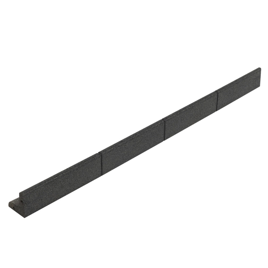 Bordura Flessibile da Giardino 36 x 1,2 m Grigio con Martello in Gomma